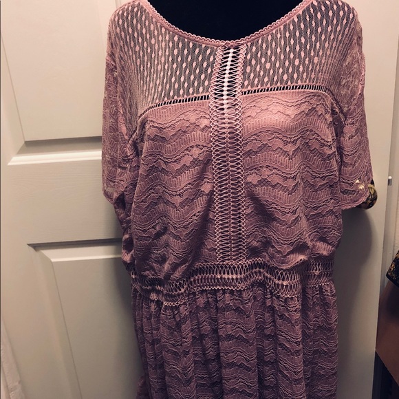 Layne Bryant Mauve Ruffle Dress - Picture 2 of 4